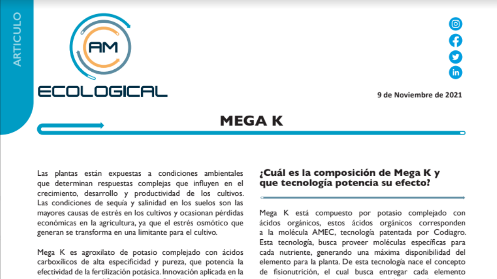 Mega K: Solución Potásica
